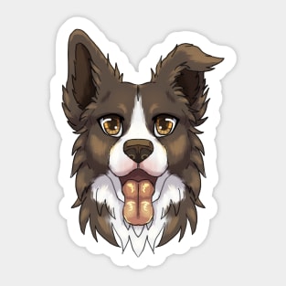 Brown/Lilac Border Collie Sticker